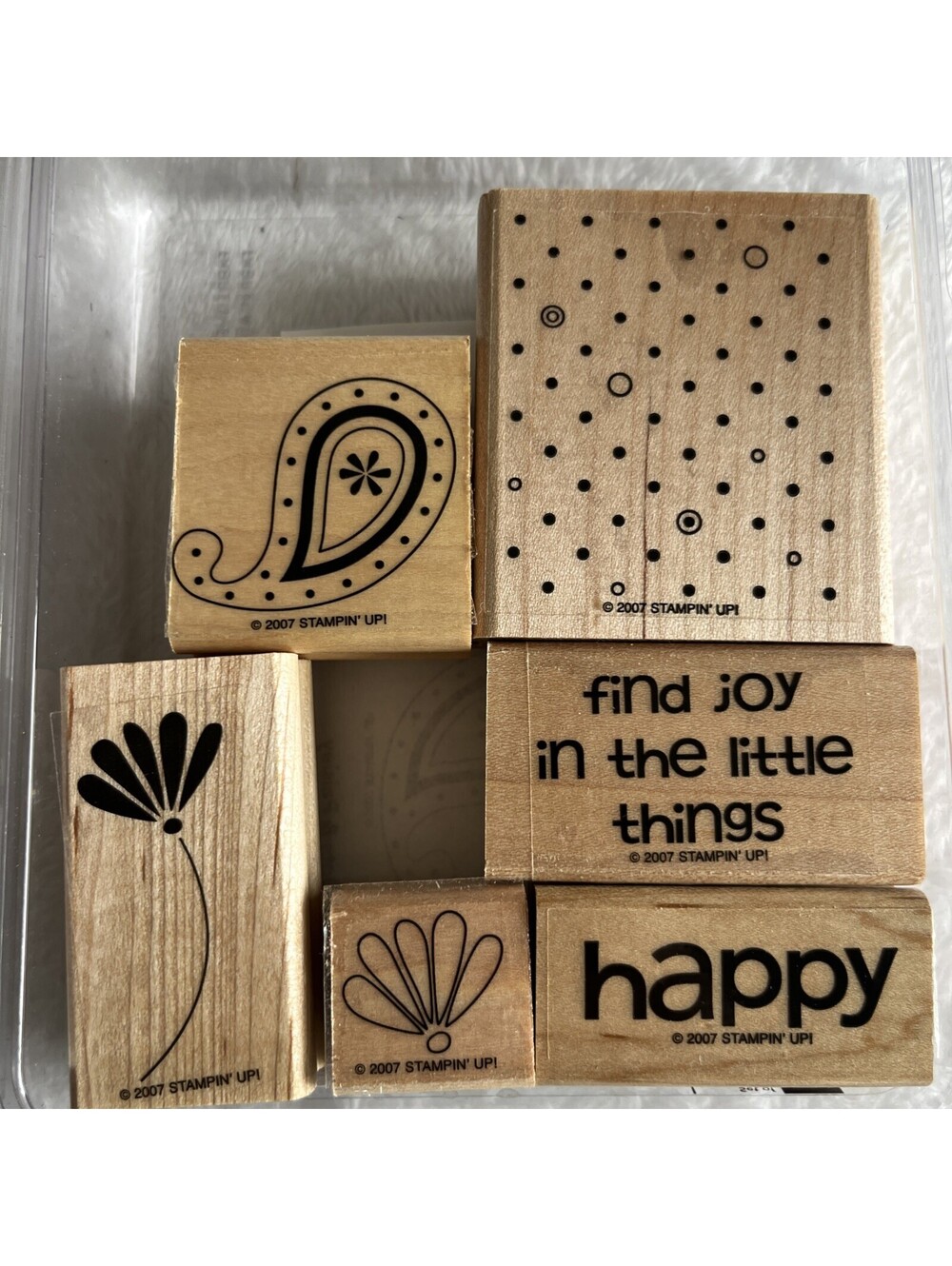 INSPIRATIONAL CRAFTING SET! 2007 Stampin Up Little Things Wood Rubber Stamps